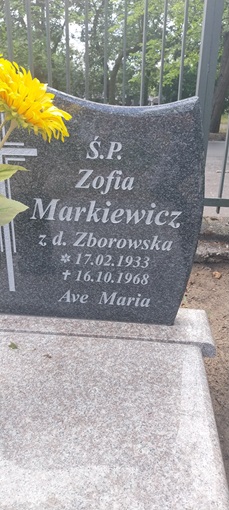 Grób Zofia Markiewicz